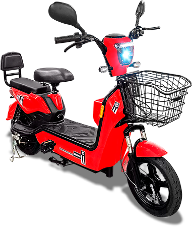 Scooter elétrica vermelha, prêmio da campanha